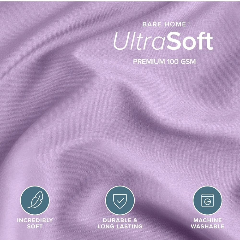 Bare Home Bedding Duvet Cover King Size - Premium 1800 Super Soft Collection